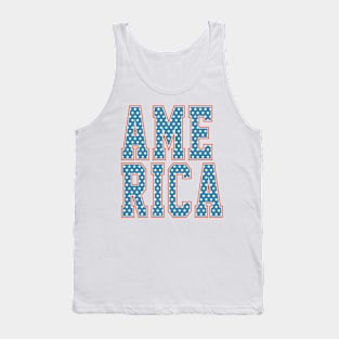 America letters american flag Tank Top